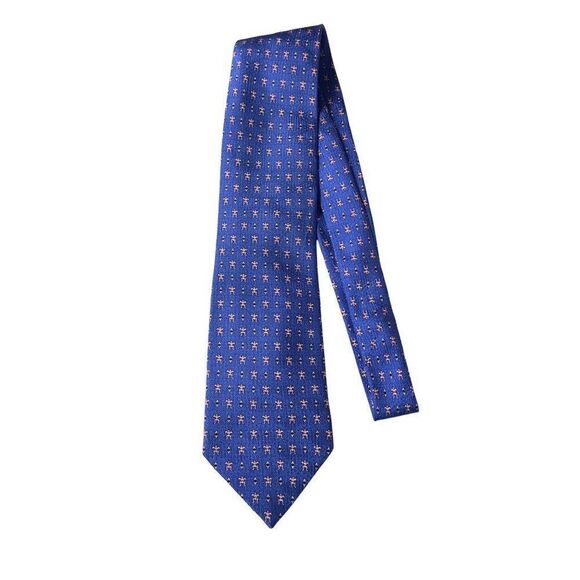 Daniel De Fasson Blue Silk Bodybuilder Necktie - Picture 3 of 5